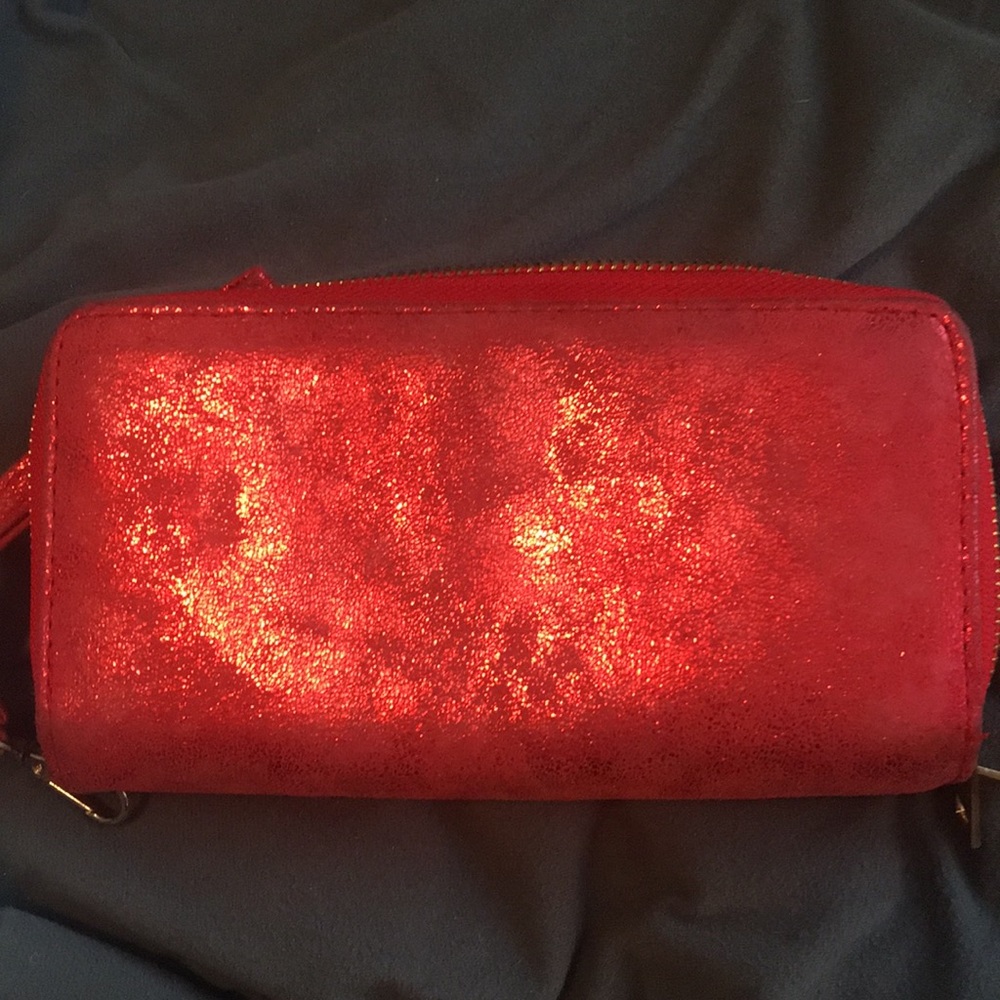 NWOT Maurices glitter red sparkly red wallet